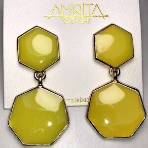 Amrita Yellow & Gold Dangle Earrings